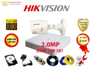 Bộ 1 Mắt Camera Hikvision 2M 1080P